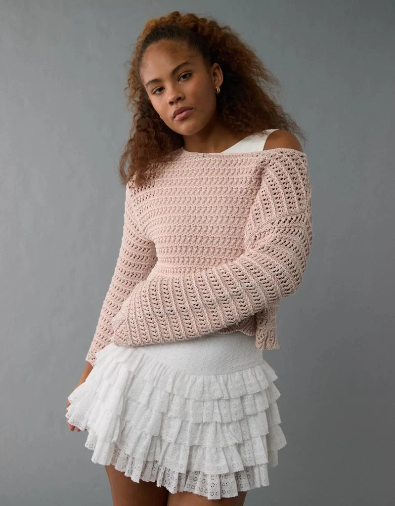 AE AE Ballet Neck Open Knit Sweater 1