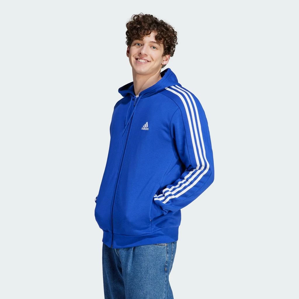 Adidas Men's  Essentials Fleece 3-Stripes Full-Zip Hoodie 1