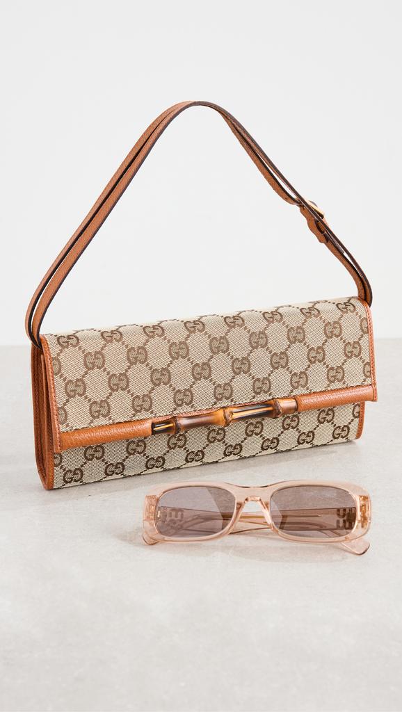 Shopbop Archive Gucci Bamboo Bar Clutch Bag, GG Canvas