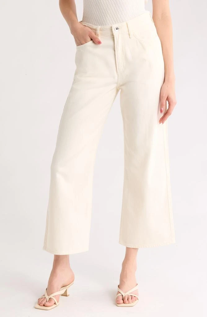 White Nordstrom Wide Leg Cropped Pants Clothing Wide Leg Pants