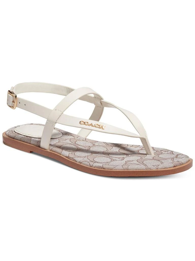 Coach Josie Womens Leather Logo Ankle Strap 1