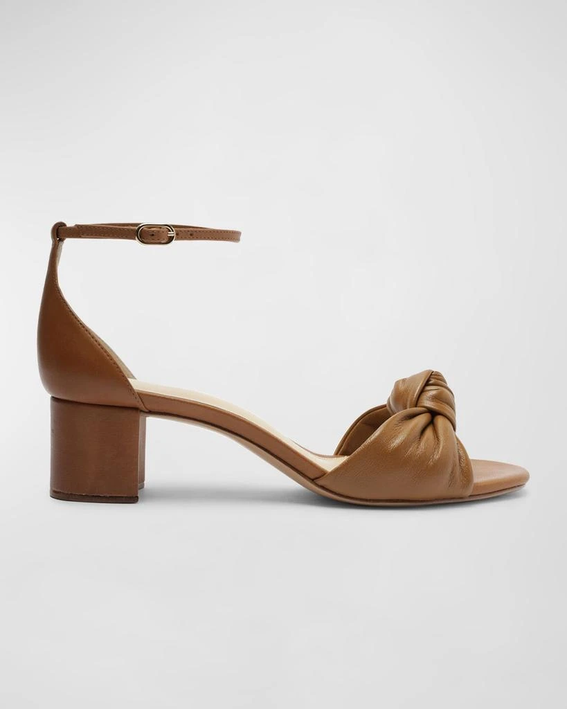 Alexandre Birman Kace Leather Knot Ankle-Strap Sandals 1