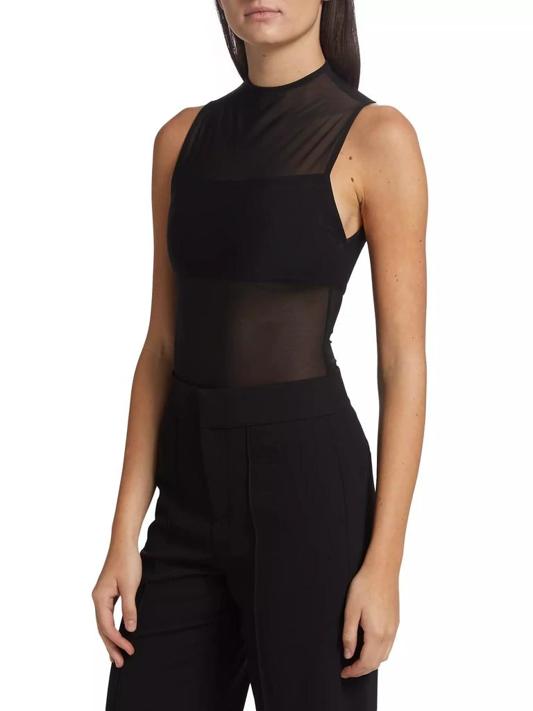 Alice + Olivia Nichol Mesh Mock Turtleneck Bodysuit 4