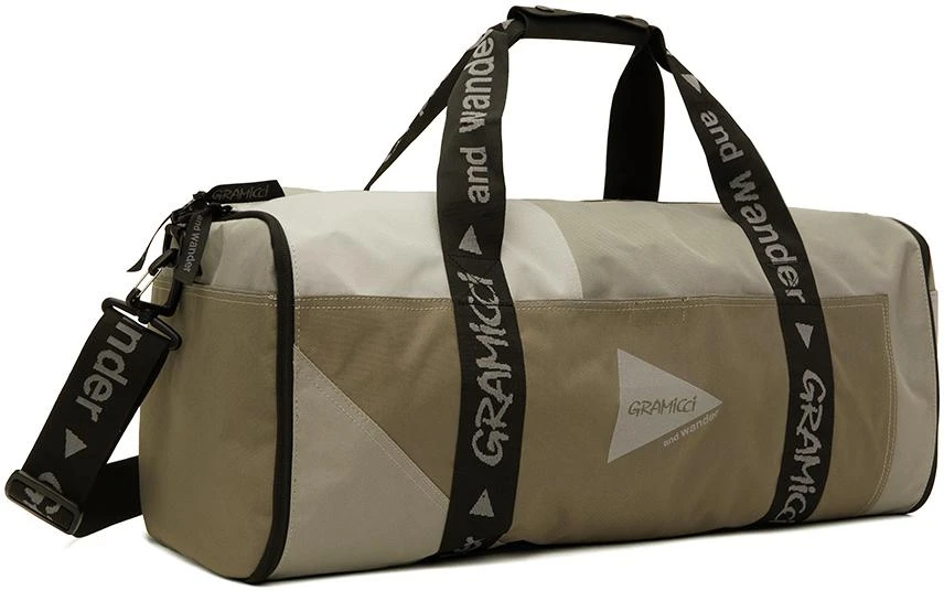 and wander Beige Gramicci Edition Multi Patchwork Boston Duffle Bag 2