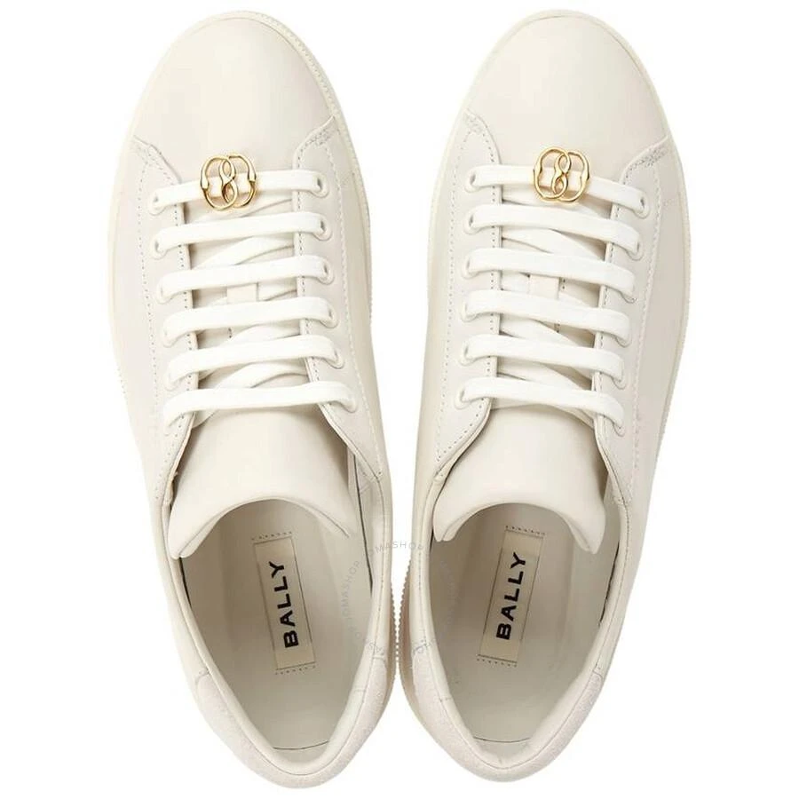 Bally Ladies White Raise Lace-Up Leather Sneakers 2