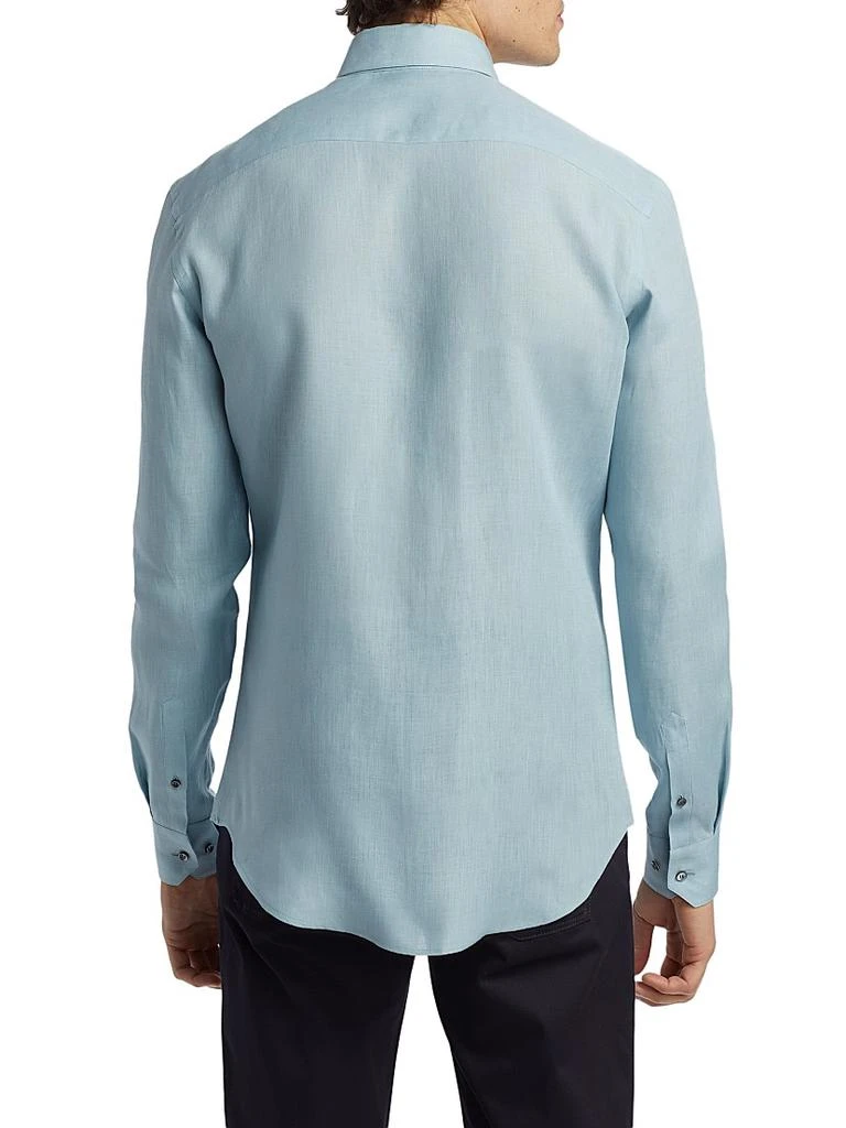 Giorgio Armani Linen Button-Front Shirt 5