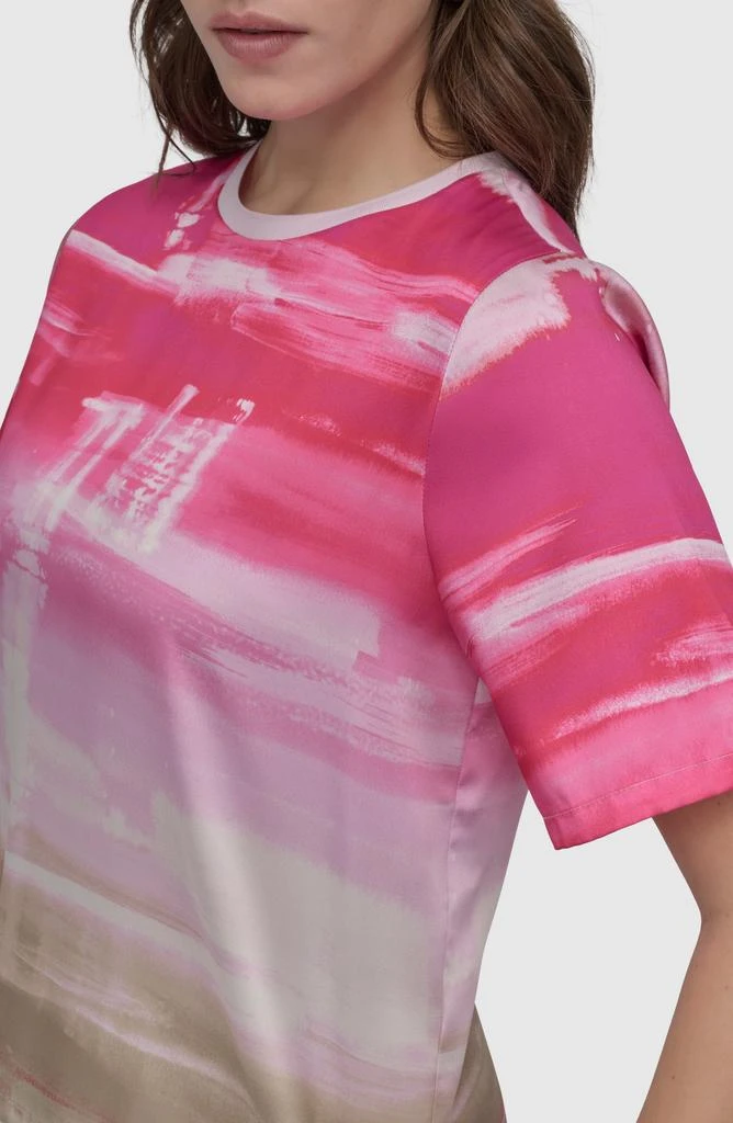 DKNY Print Scarf Twill Short Sleeve Top 4