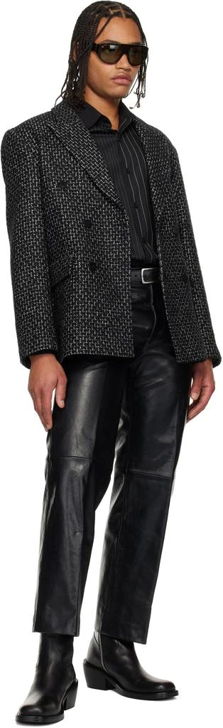 Ernest W. Baker Black Double-Breasted Blazer 4