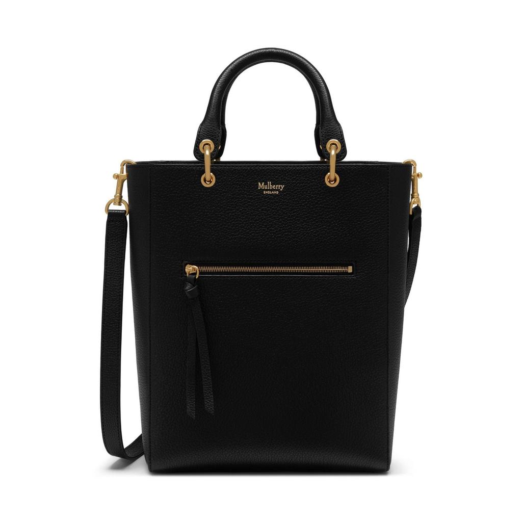 Mulberry Alexa Heavy Black Leather Handbag Mulberry Woman