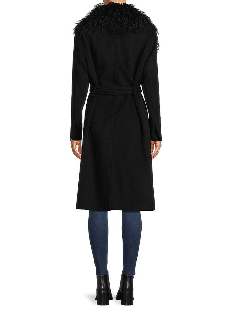 Kobi Halperin Shirley Shearling Collar Wool Coat 5