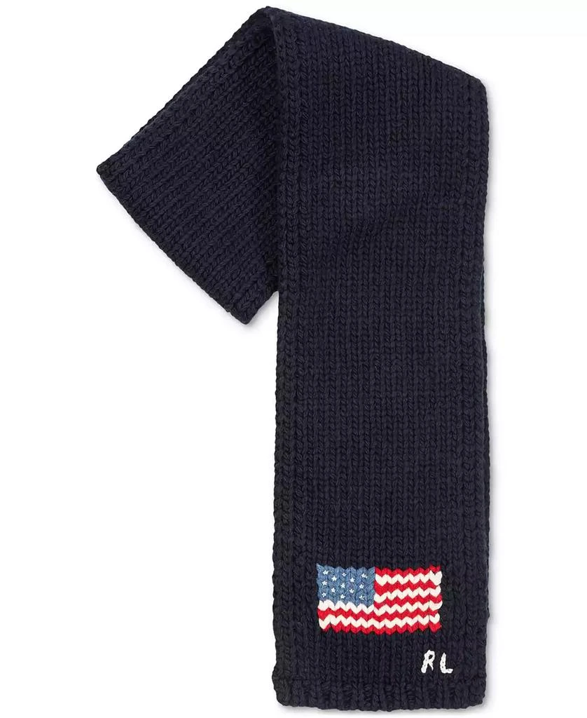 Ralph Lauren Men's Intarsia Flag Scarf 2