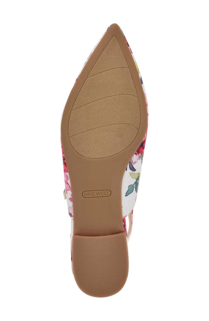 Nine West Daved Pointed Toe Slingback Flat 5