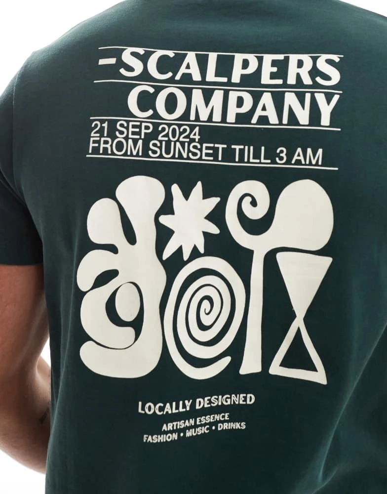 Scalpers Scalpers Local Tee In Darkgreen 3