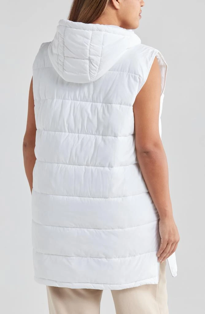 Zella Women's Long Hooded Puffer Vest 3