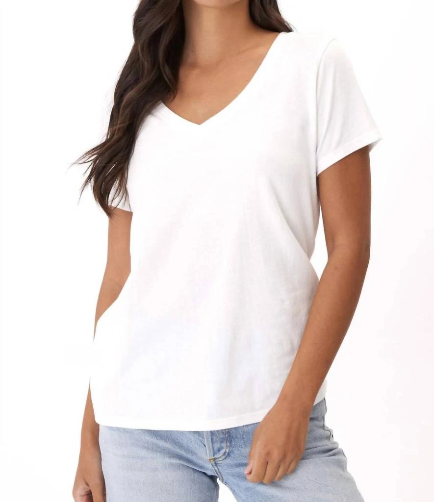 Threads for Thought Threads 4 Thought - Pattie Classic Jersey V Neck Organic Cotton Tee 2