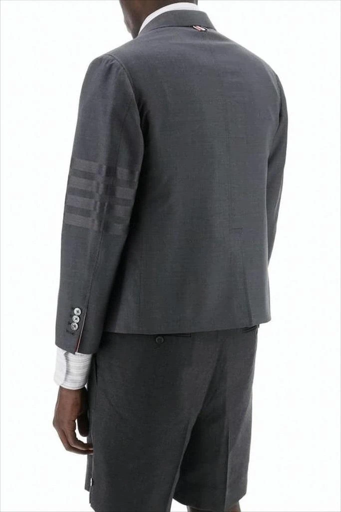 Thom Browne Cropped Tailored Suit Jacket with Structured Fit 3