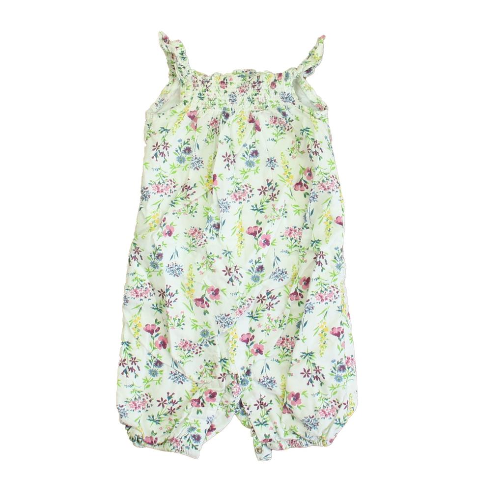 JoJo Maman Bébé Jojo Maman Bebe Girls Ivory Floral Romper