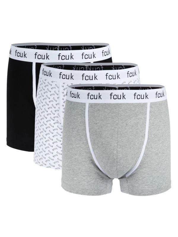French Connection 3-Pack Logo Boxer Briefs 1
