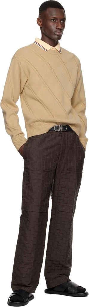 Salvatore Ferragamo Black Monogram Sandals 5