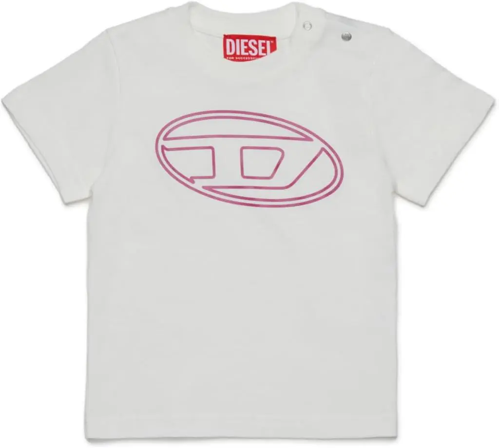 Diesel Diesel Baby Jersey T-Shirt with Branded Oval D Maxi Logo