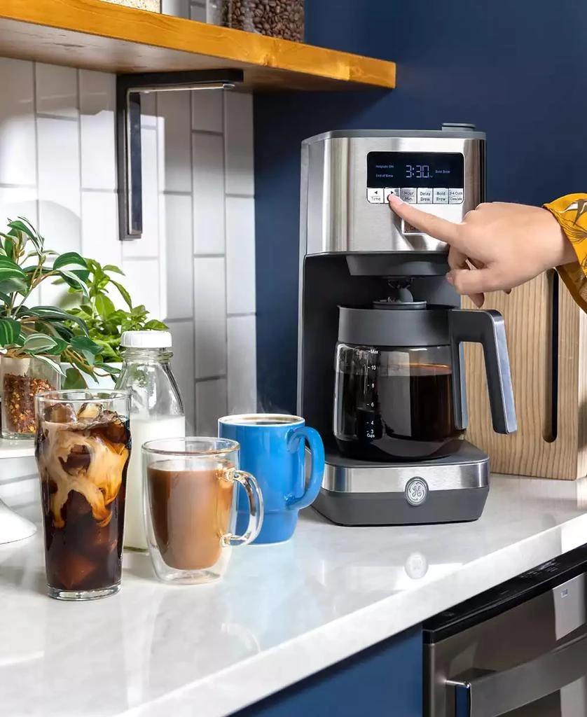 GE Appliances Glass Carafe Programmable Drip Coffee Maker 12