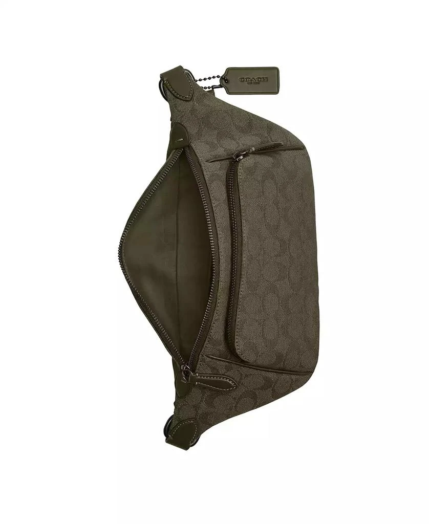 Coach League In Signature Canvas Jacquard Belt Bag 2