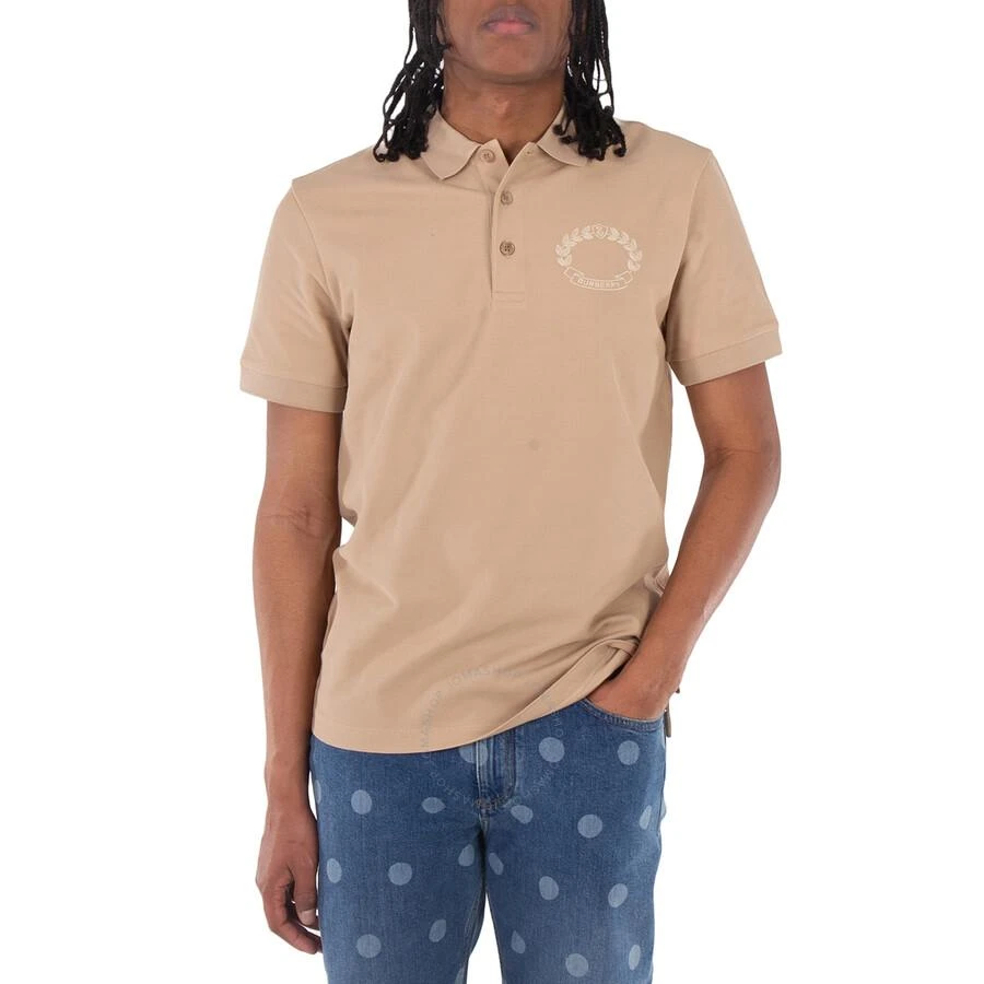 Burberry Burberry Soft Fawn Walworth Crest Polo Shirt, Size Small 1
