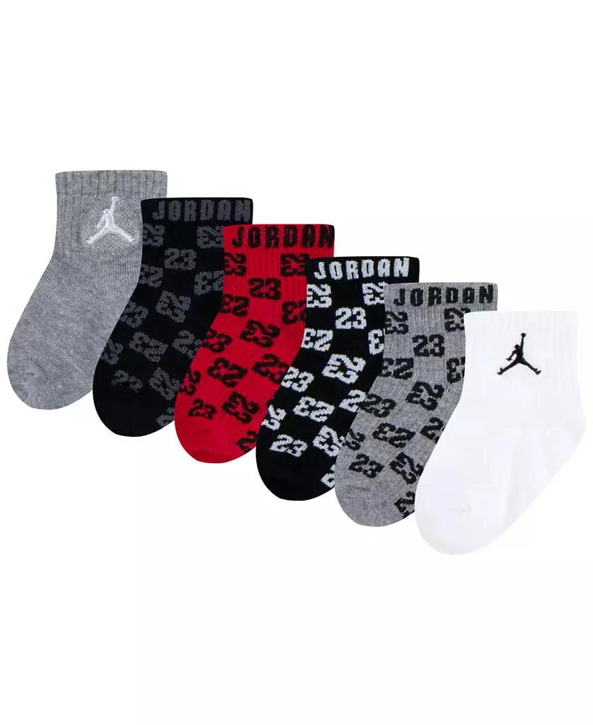 Jordan Baby and Toddler Monogram Socks, 6-Pack