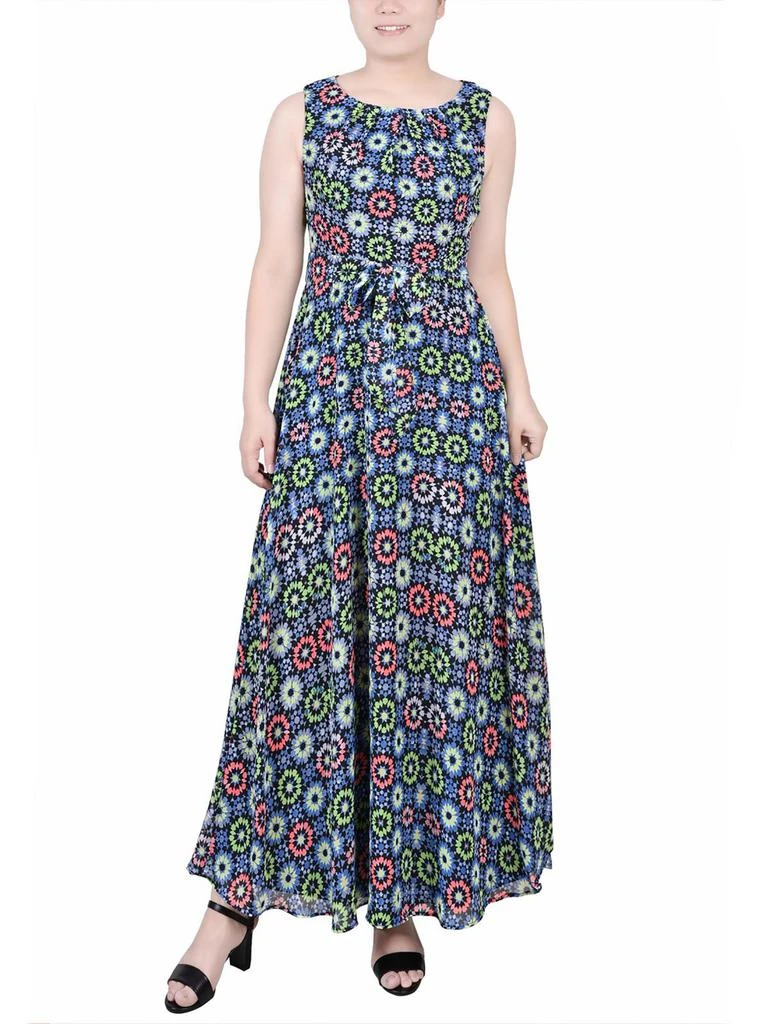 NY Collection Petites Womens Chiffon Floral Maxi Dress 5
