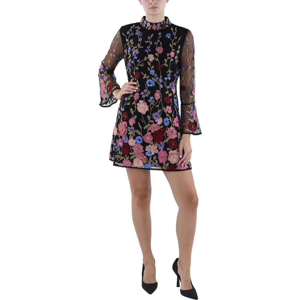 French Connection Womens Above Knee Embroidered Shift Dress 3