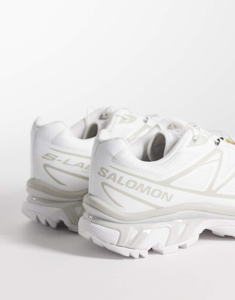 Salomon Salomon XT-6 unisex trainers in white and lunar rock