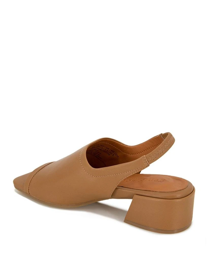 Gentle Souls Women's Penny Square Toe Block Heel Slingback Sandals 5