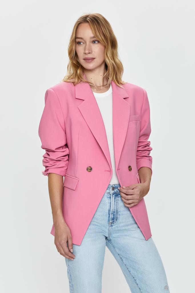 Pistola Denim Remy Double Breasted Blazer - Pink Cosmos