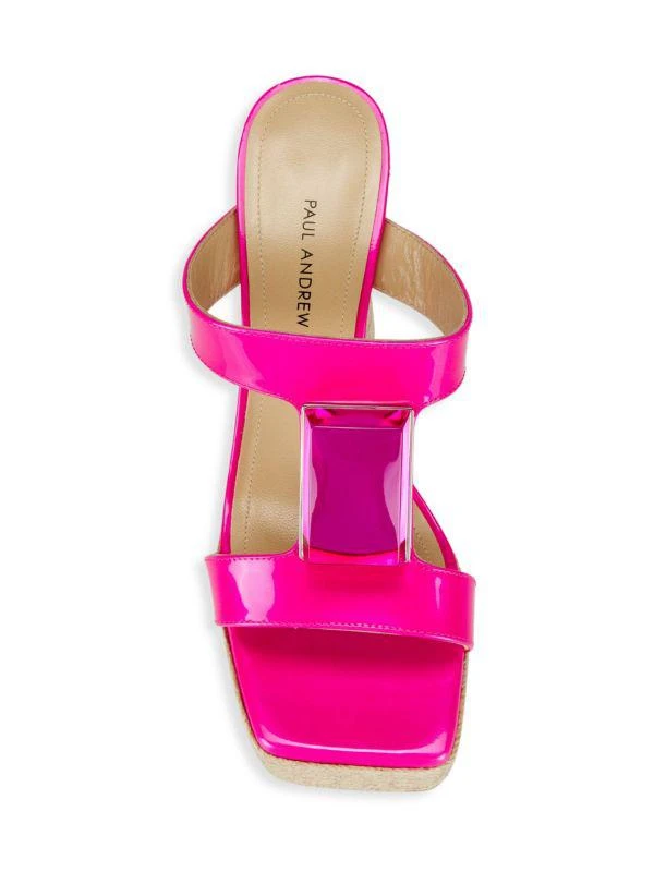 Paul Andrew Leather Platform Espadrille Sandals 5