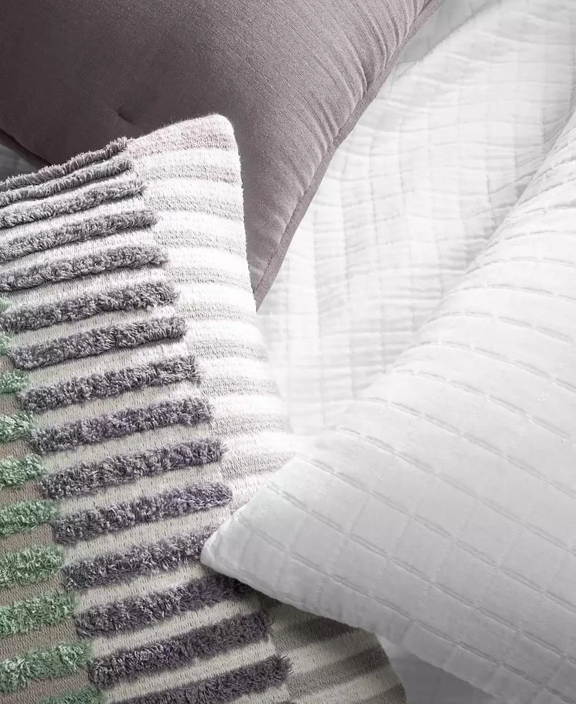 Oake Organic Cotton Check Matelassé 3-Pc. Duvet Cover Set, Full/Queen, Exclusively at Macy’s 7
