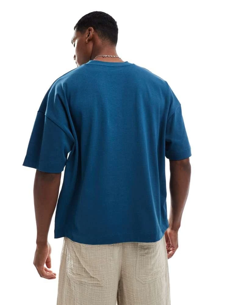 ASOS ASOS DESIGN heavyweight oversized boxy t-shirt in turquoise 4