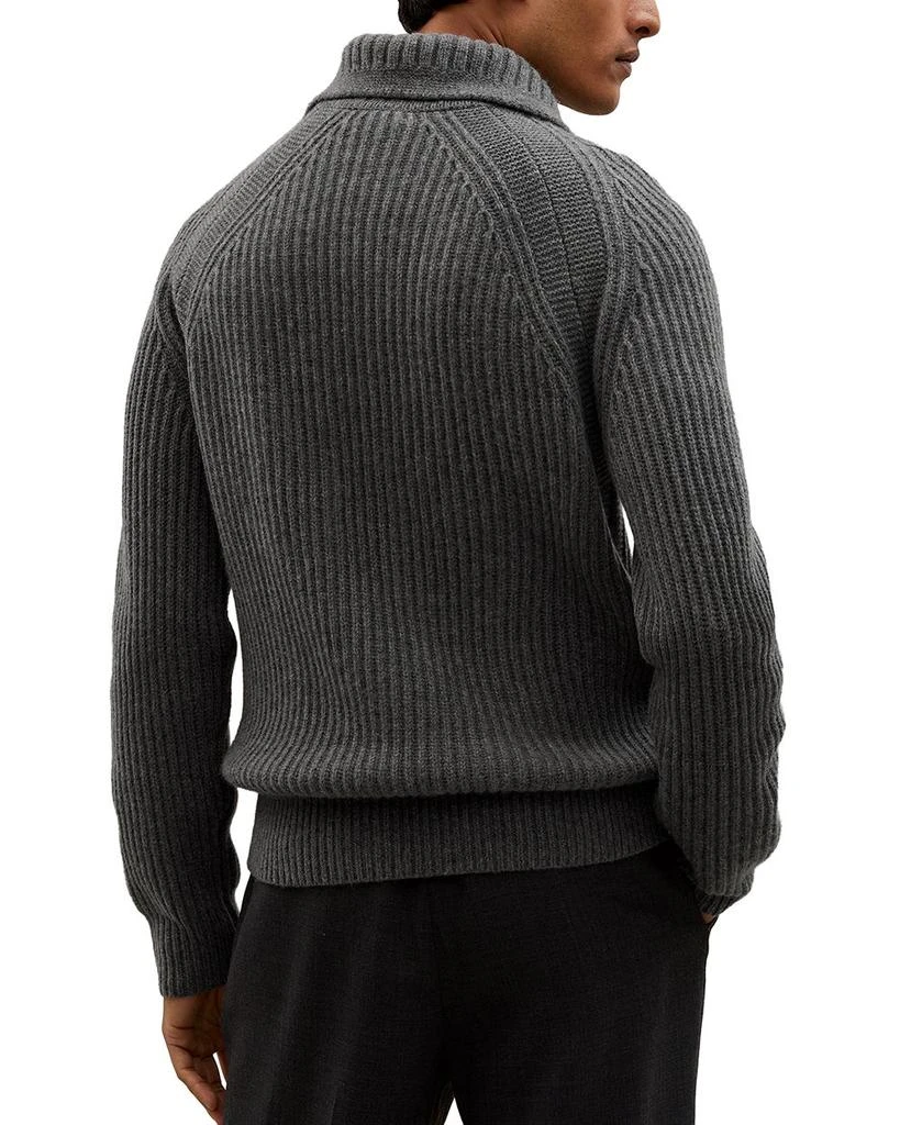 REISS Half Zip Cashmere Funnel Sweater 2