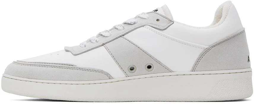 A.P.C. White & Gray Plain Sneakers 3
