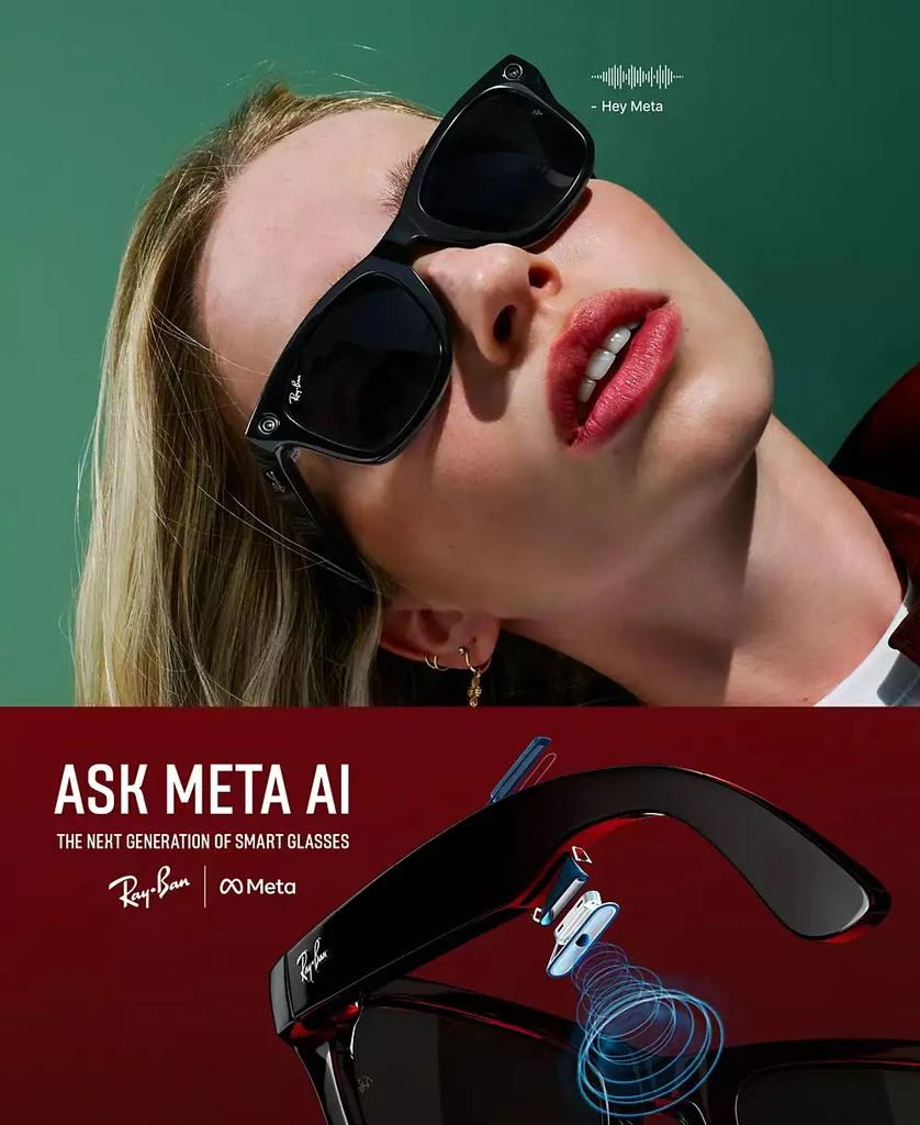 Ray-Ban Meta Wayfarer Unisex AI Sunglasses, RW4006 11