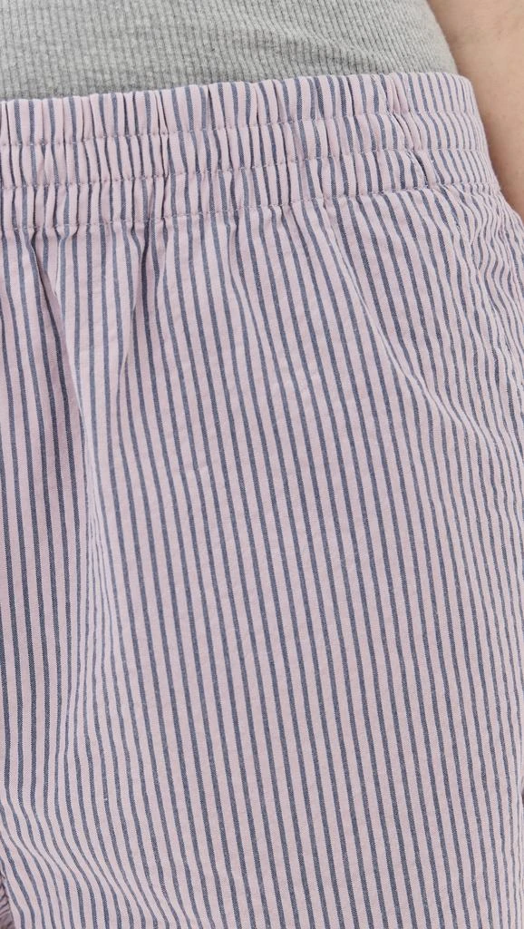 Tibi Garment Dyed Seersucker Pull On Shorts 5