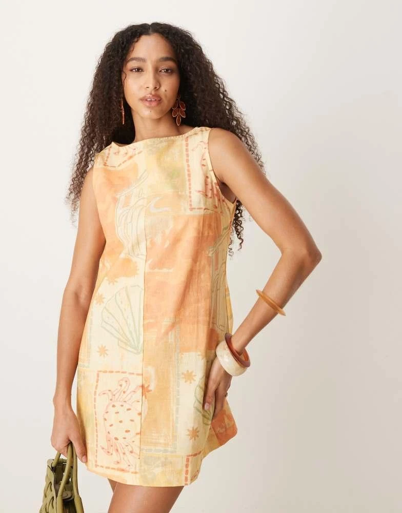 asos beach dress ASOS DESIGN Tall trapeze beach dress in multi stripe