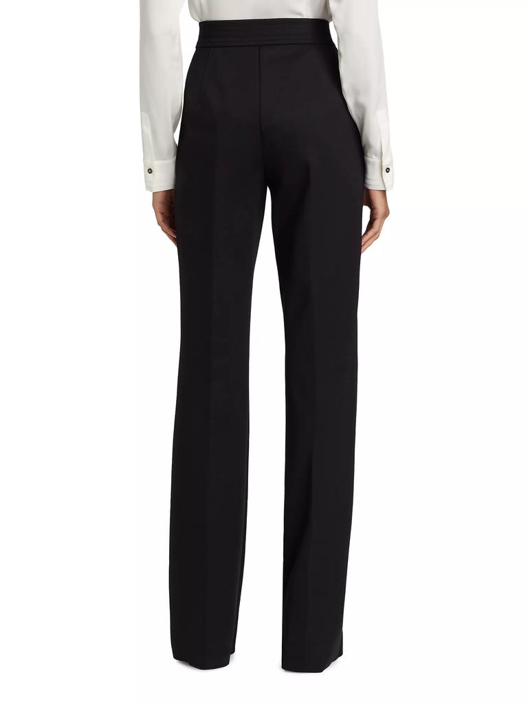 Max Mara Yana Wool-Blend High-Rise Straight-Leg Pants