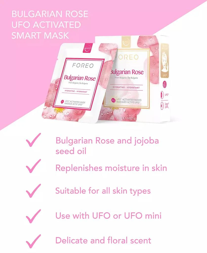 Foreo Farm To Face Sheet Mask - Bulgarian Rose, 3-Pk. 2