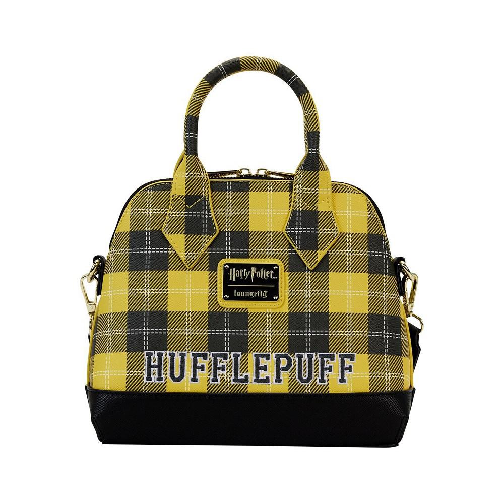 Loungefly Men's and Women's Harry Potter Hufflepuff Varsity Plaid Crossbody Bag