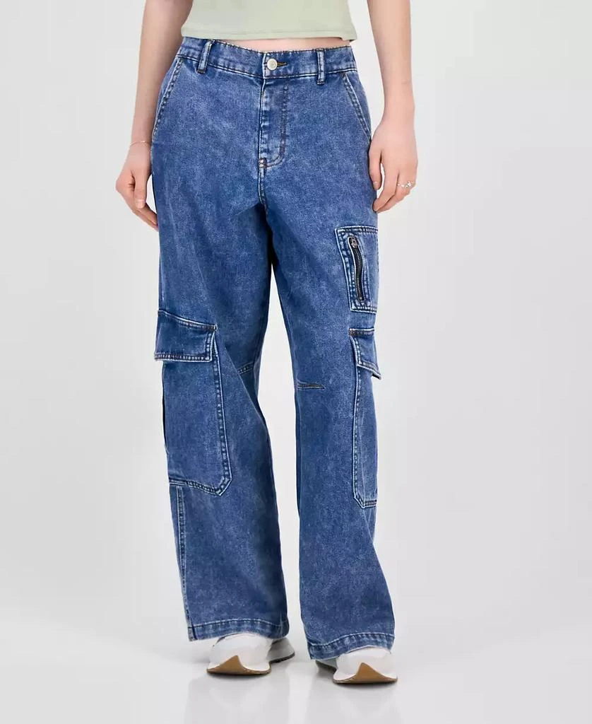Vanilla Star Juniors' High-Rise Wide-Leg Cargo Pants 3