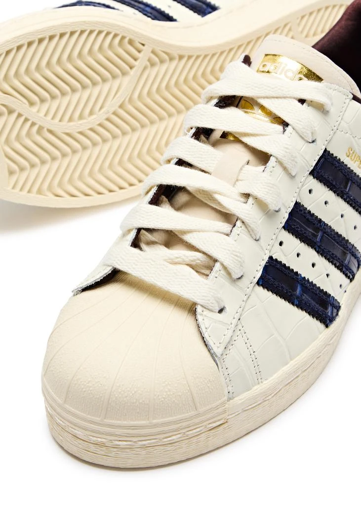 Adidas Superstar crocodile-effect leather sneakers 3