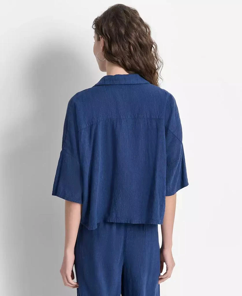DKNY Women's Elbow-Sleeve Button-Front Shirt 3