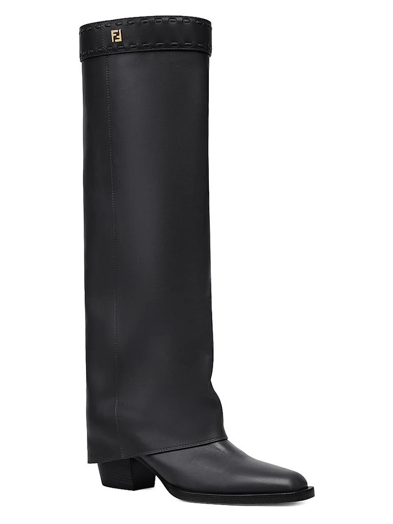 Fendi Leather Knee-High Boots 2