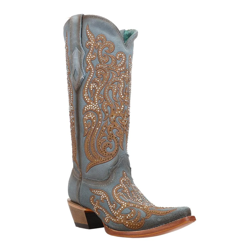 Corral Boots Embroidered Rhinestone Snip Toe Cowboy Boots 2