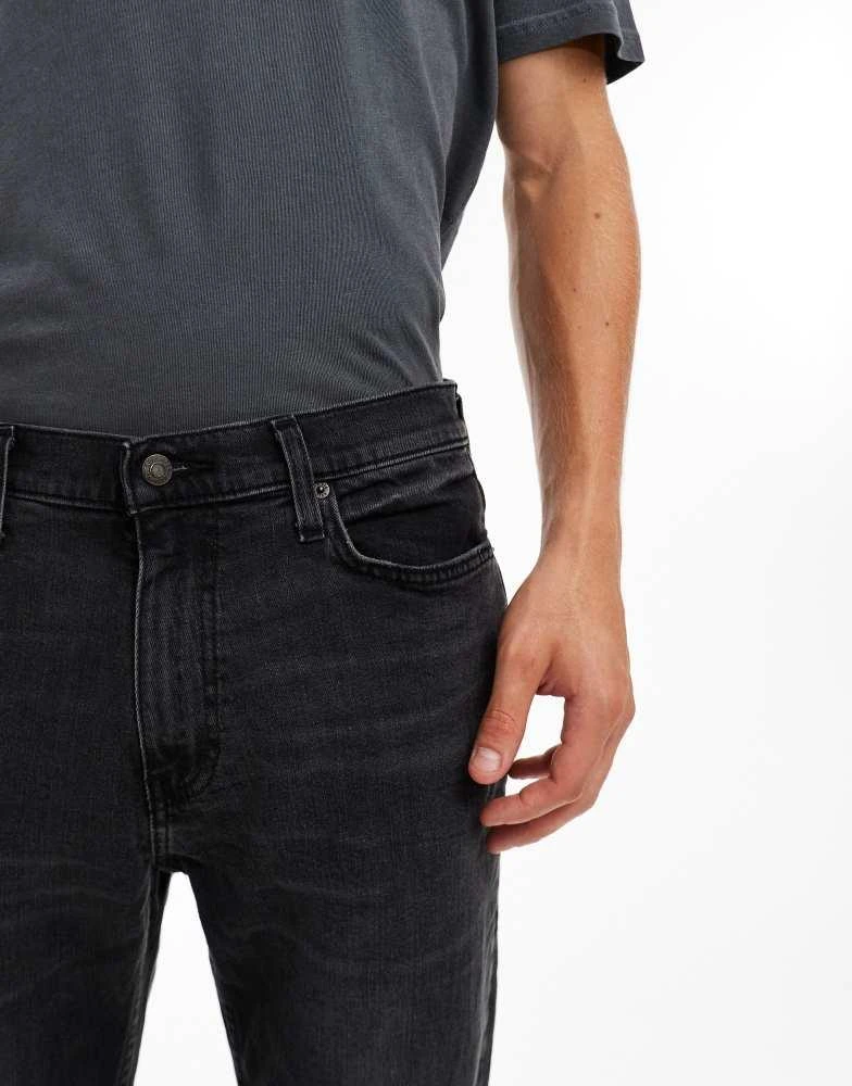 HOLLISTER Hollister slim straight fit jeans in washed black 4